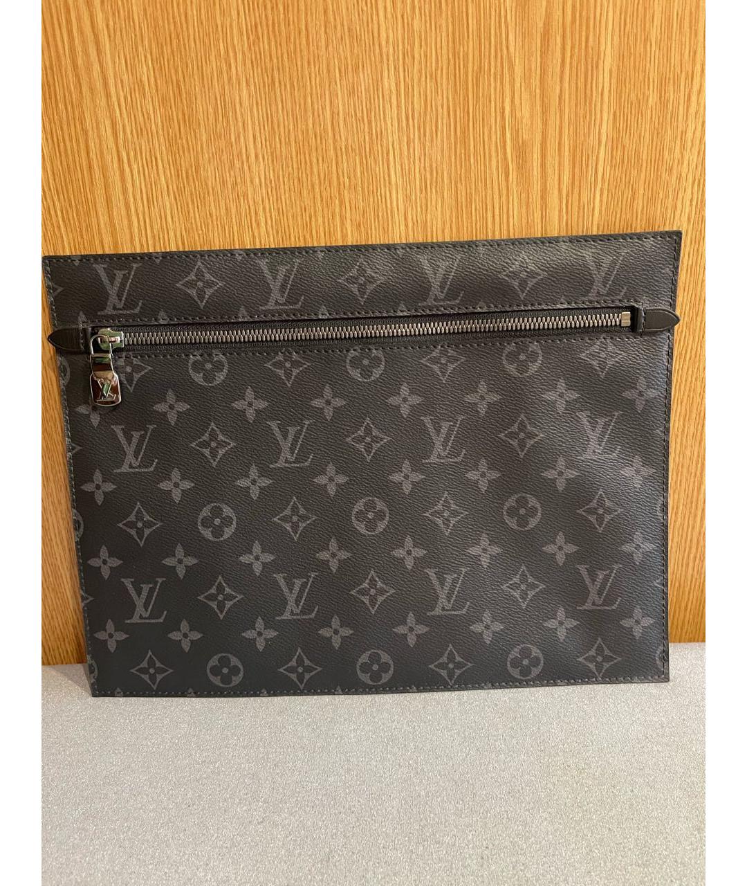 LOUIS VUITTON Черная папка для документов из канвы, фото 8