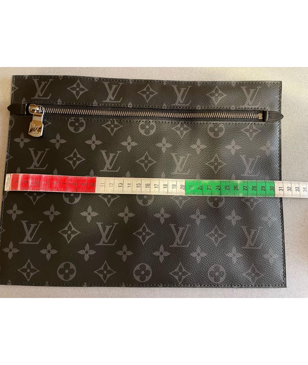 LOUIS VUITTON Черная папка для документов из канвы, фото 6
