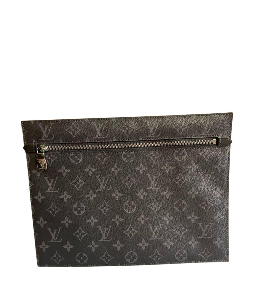 LOUIS VUITTON Черная папка для документов из канвы, фото 1