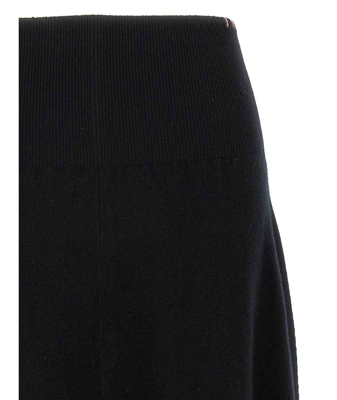 EXTREME CASHMERE Черная кашемировая юбка миди, фото 3