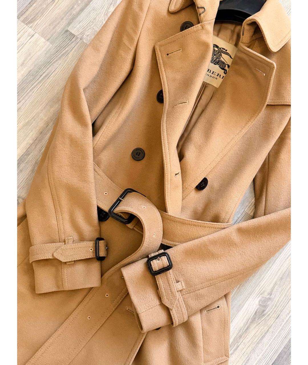 BURBERRY Бежевое кашемировое пальто, фото 4