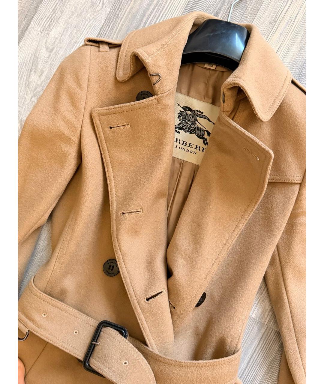 BURBERRY Бежевое кашемировое пальто, фото 3