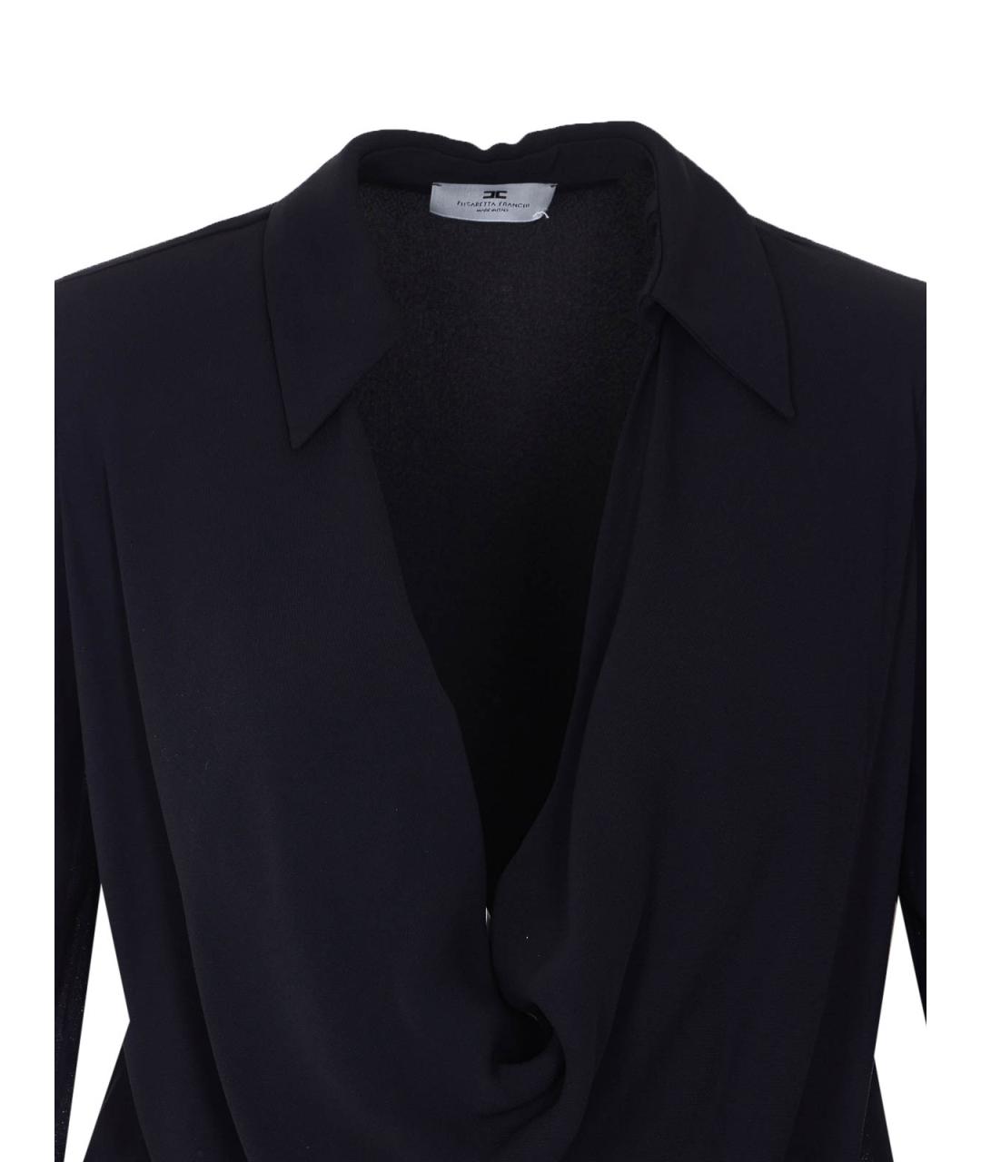 ELISABETTA FRANCHI Черное вискозное боди, фото 4