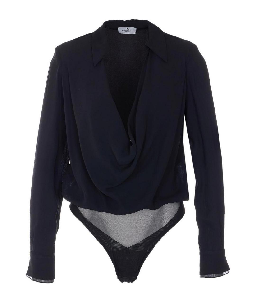 ELISABETTA FRANCHI Черное вискозное боди, фото 1