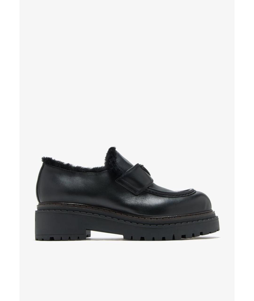 PRADA Черные кожаные лоферы, фото 6