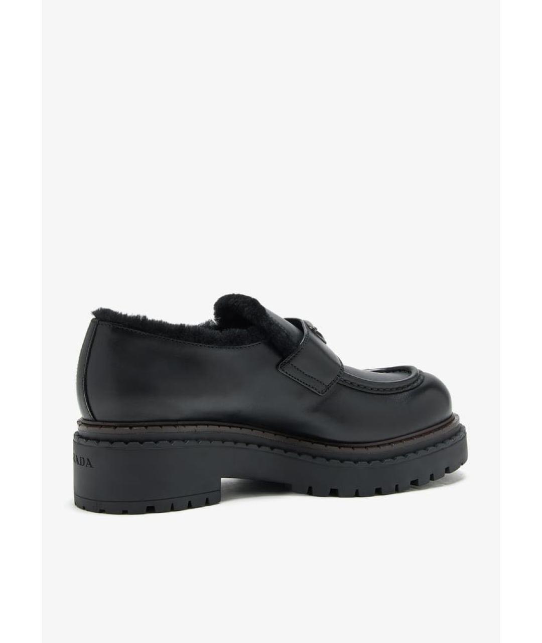 PRADA Черные кожаные лоферы, фото 3