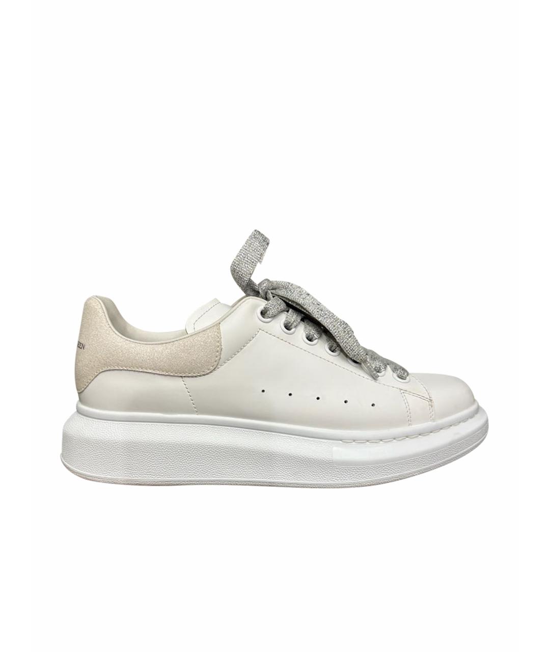ALEXANDER MCQUEEN Белые кожаные кеды, фото 1