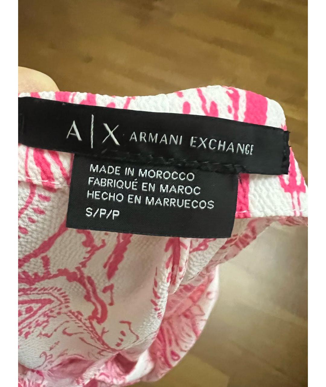 ARMANI EXCHANGE Белая полиэстеровая блузы, фото 3