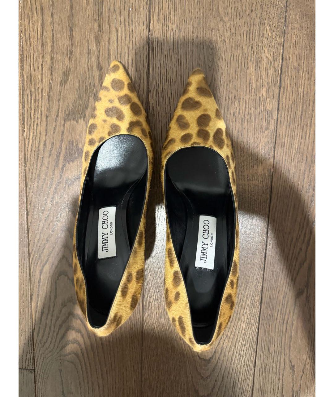 JIMMY CHOO Бежевые кожаные туфли, фото 3