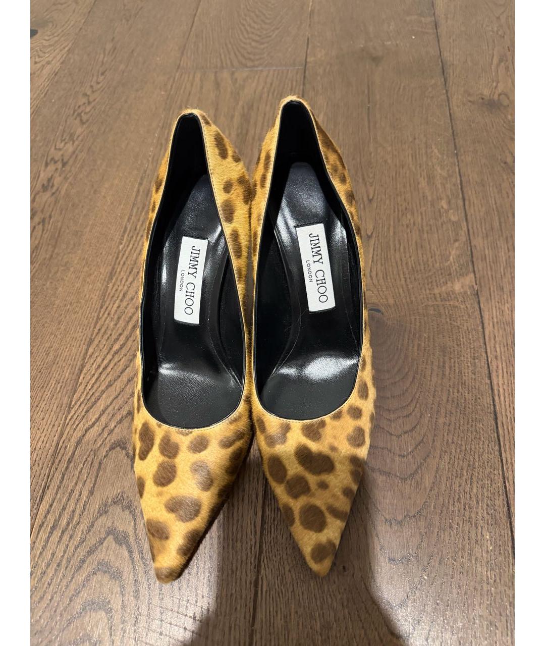 JIMMY CHOO Бежевые кожаные туфли, фото 2