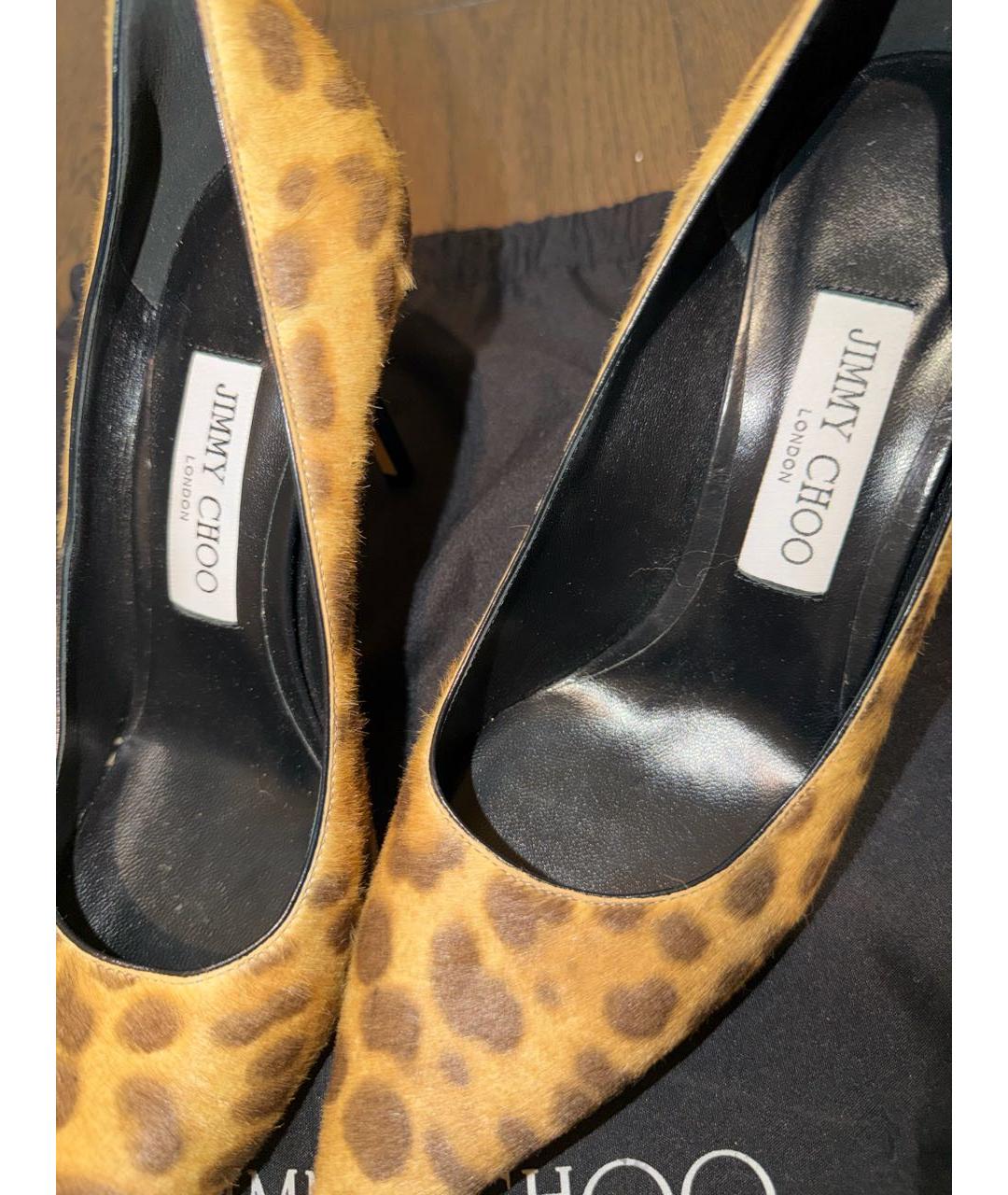 JIMMY CHOO Бежевые кожаные туфли, фото 6