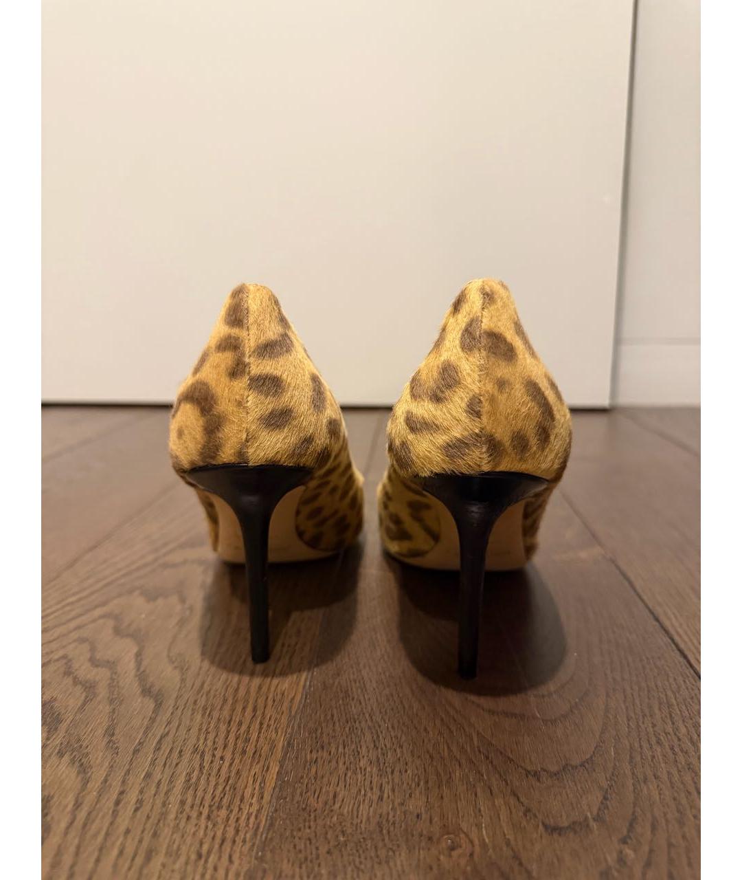 JIMMY CHOO Бежевые кожаные туфли, фото 4