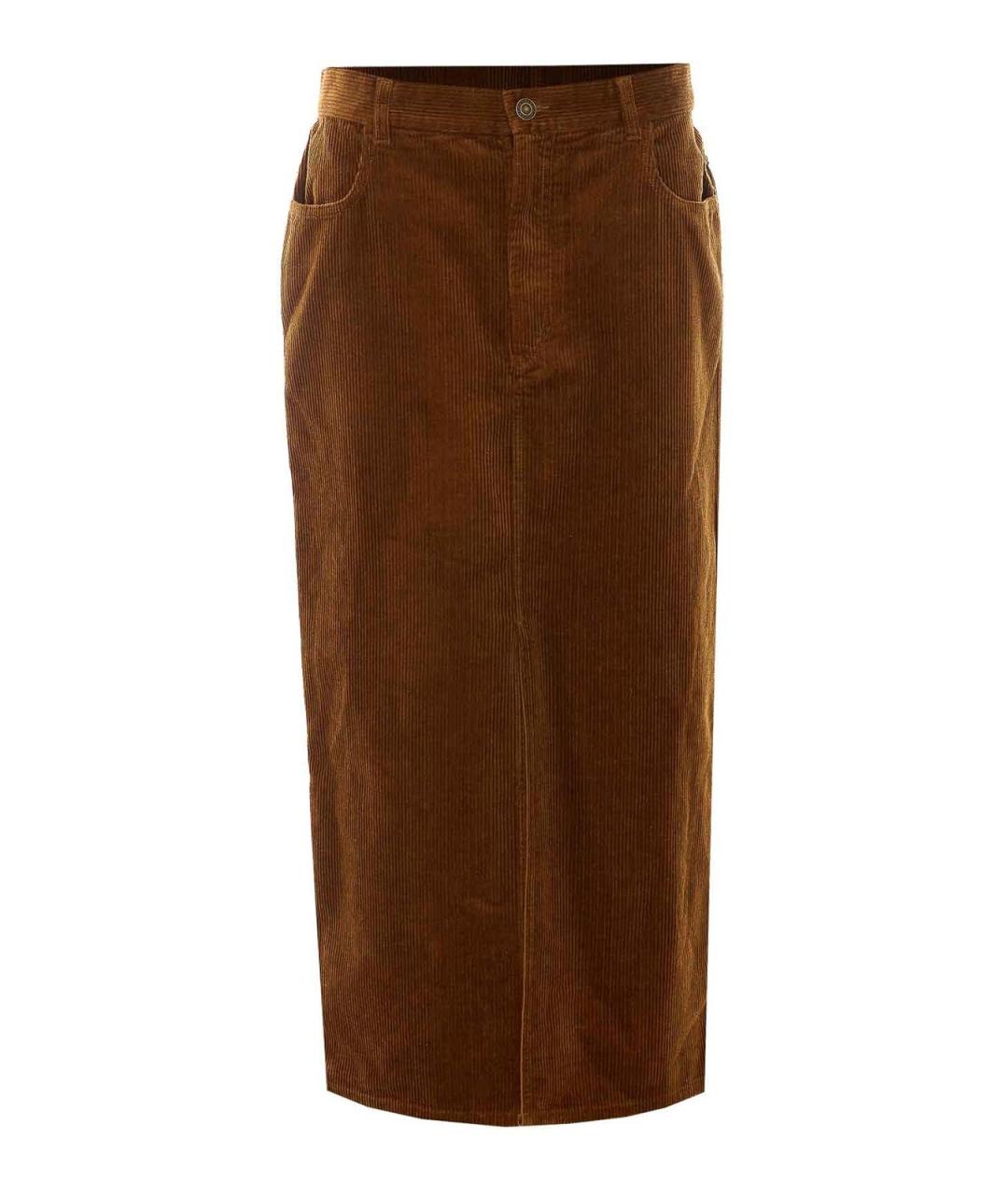 ISABEL MARANT ETOILE Коричневая хлопковая юбка миди, фото 1