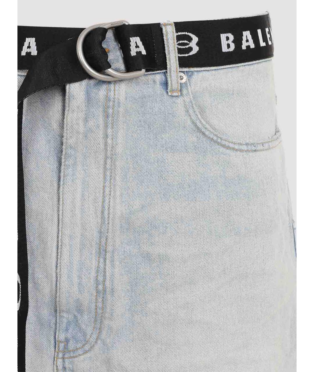 BALENCIAGA Голубые хлопковые шорты, фото 3