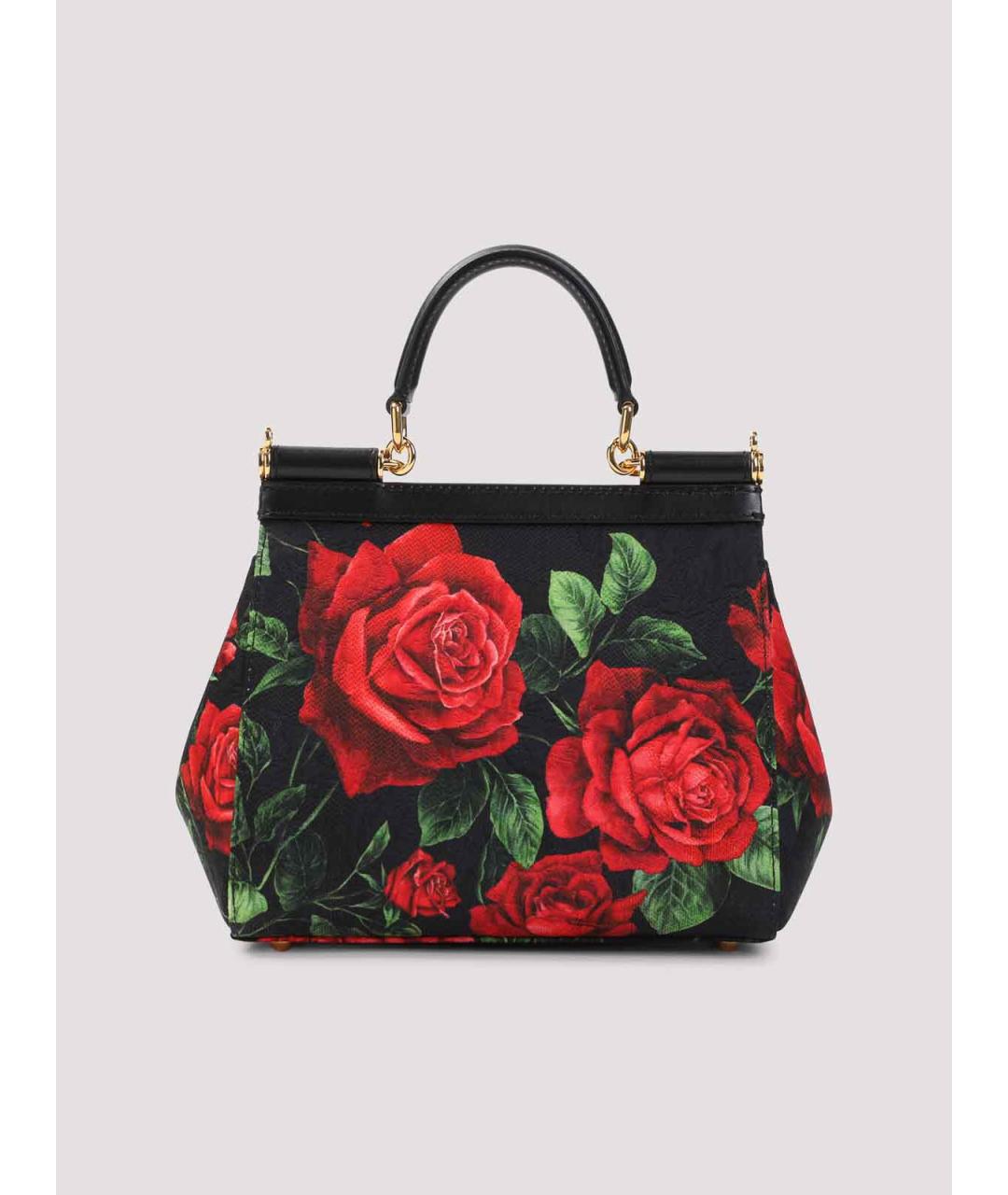 DOLCE&GABBANA Черная кожаная сумка с короткими ручками, фото 2
