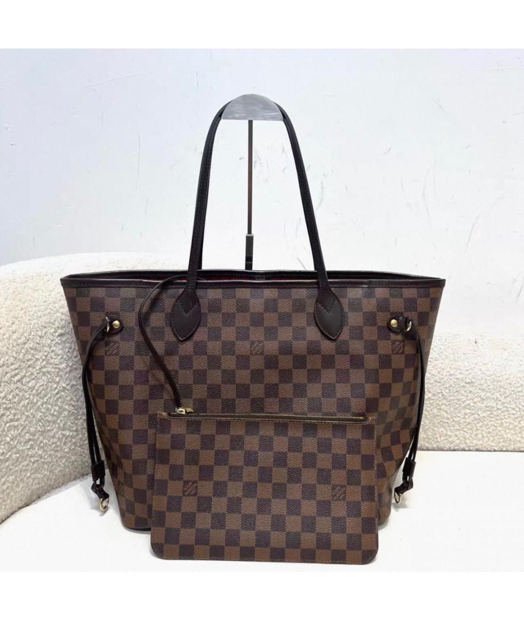 LOUIS VUITTON Коричневая сумка тоут из канвы, фото 7