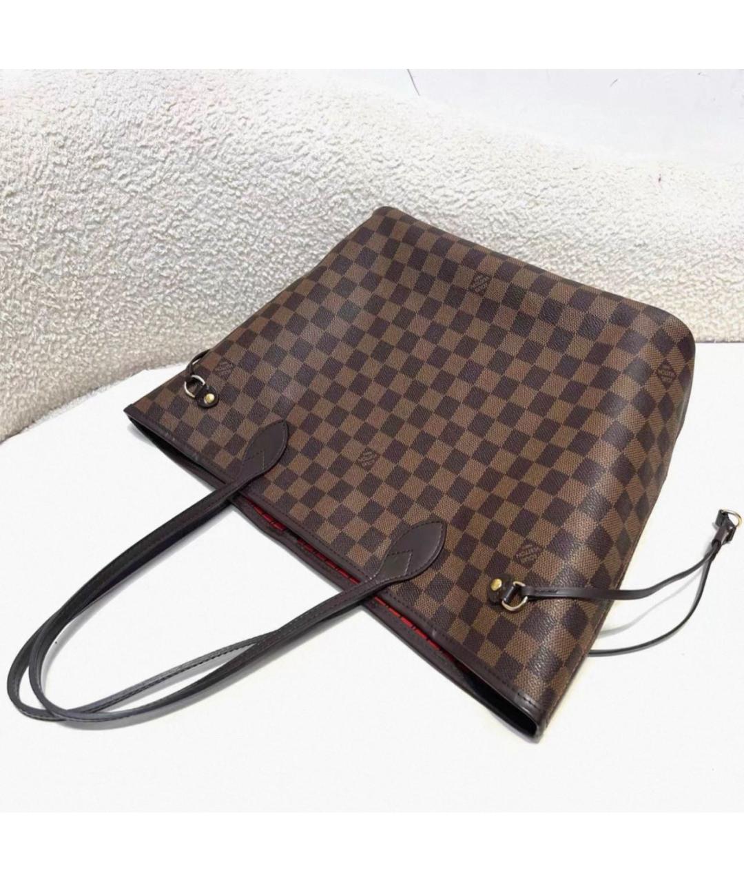 LOUIS VUITTON Коричневая сумка тоут из канвы, фото 4