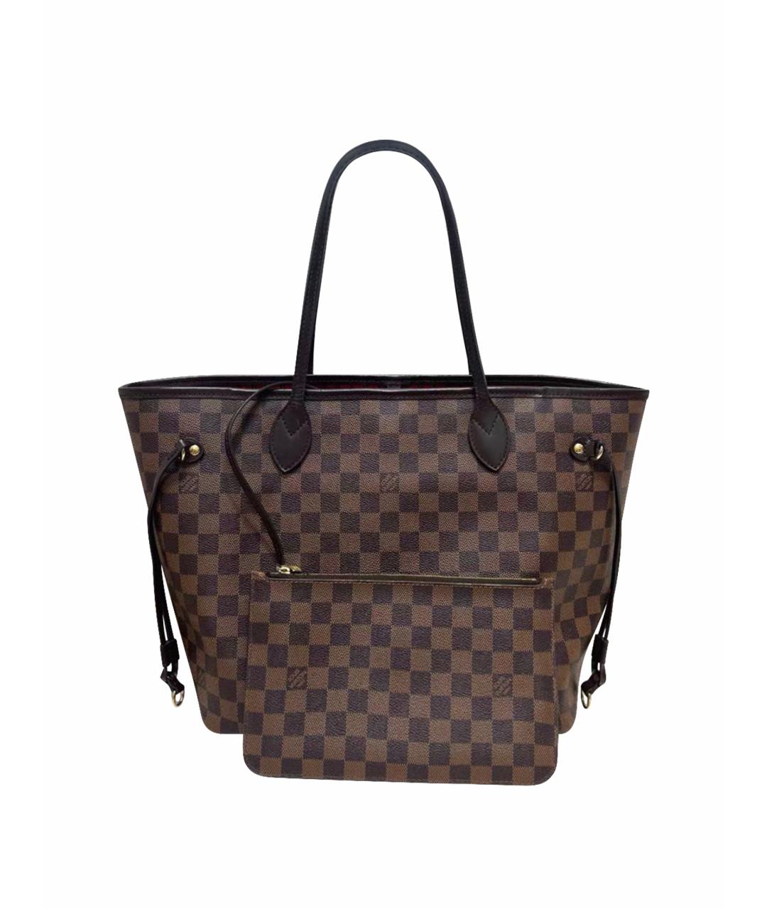 LOUIS VUITTON Коричневая сумка тоут из канвы, фото 1