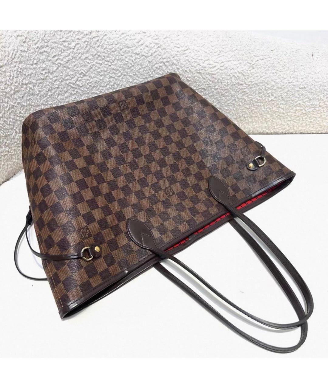 LOUIS VUITTON Коричневая сумка тоут из канвы, фото 3