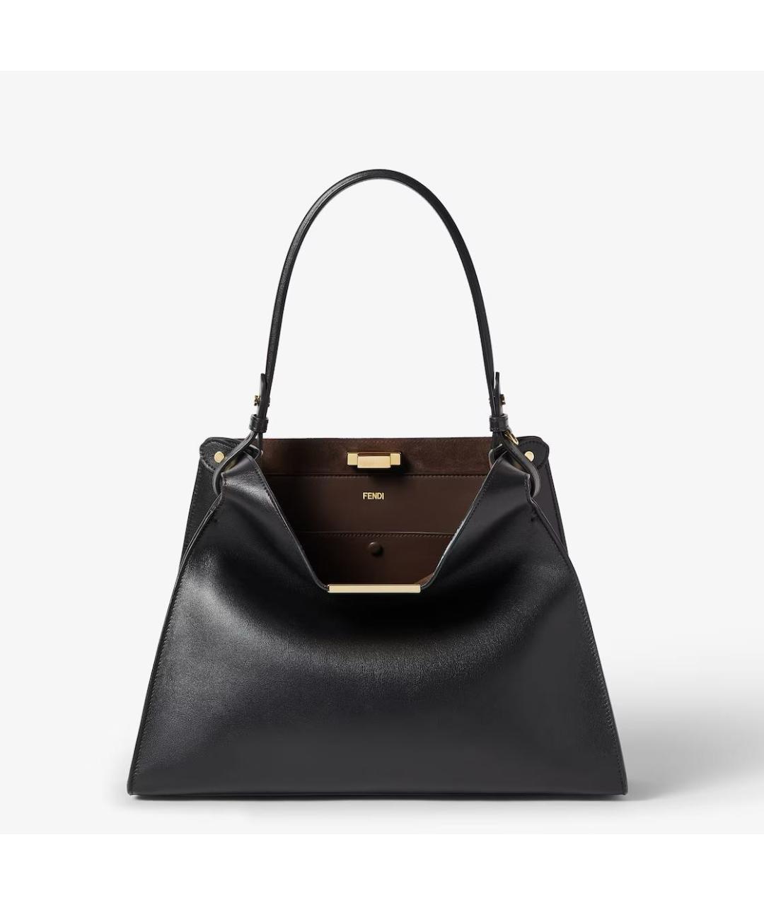 FENDI Черная кожаная сумка через плечо, фото 8