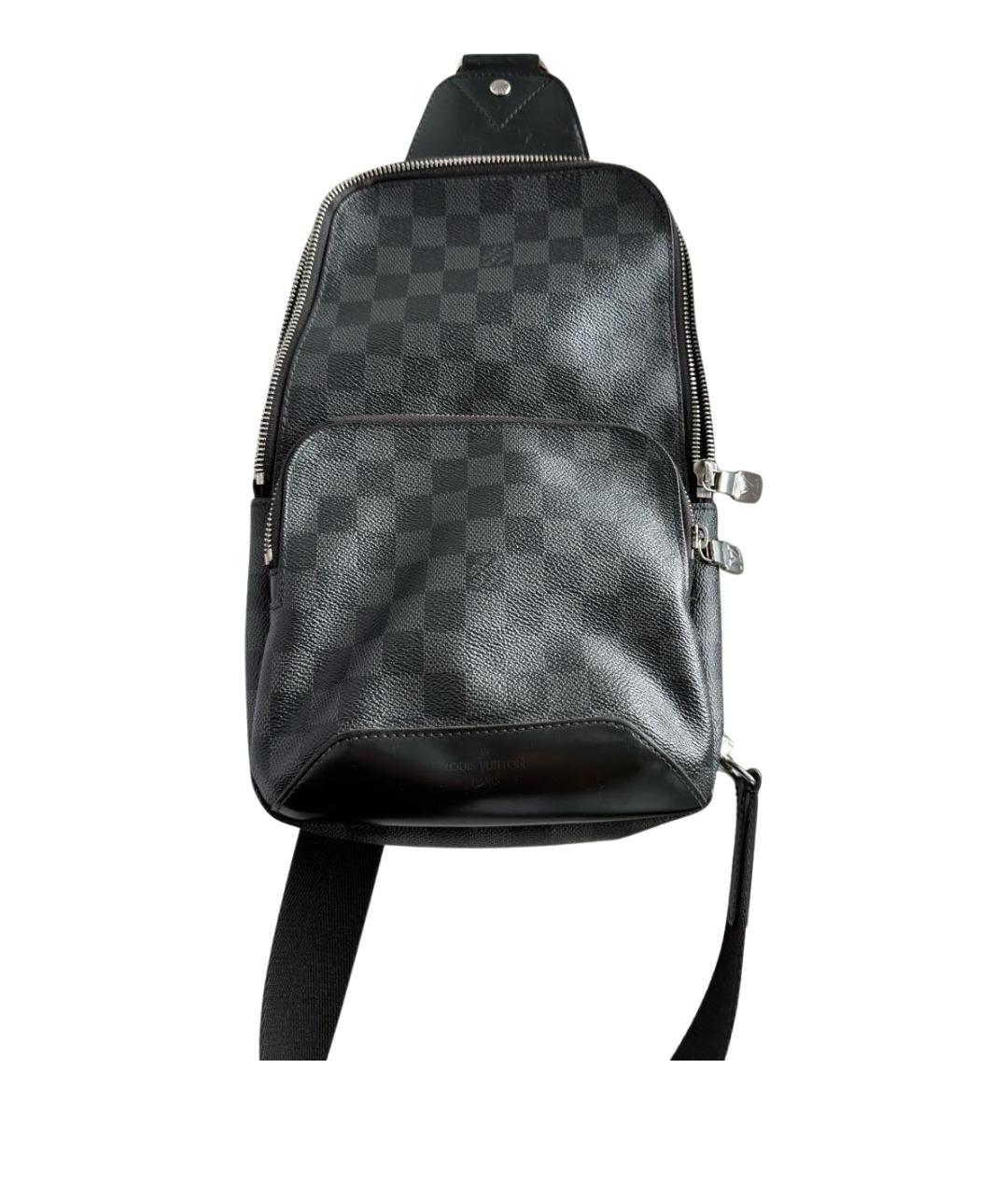 LOUIS VUITTON Черная сумка на плечо из канвы, фото 1