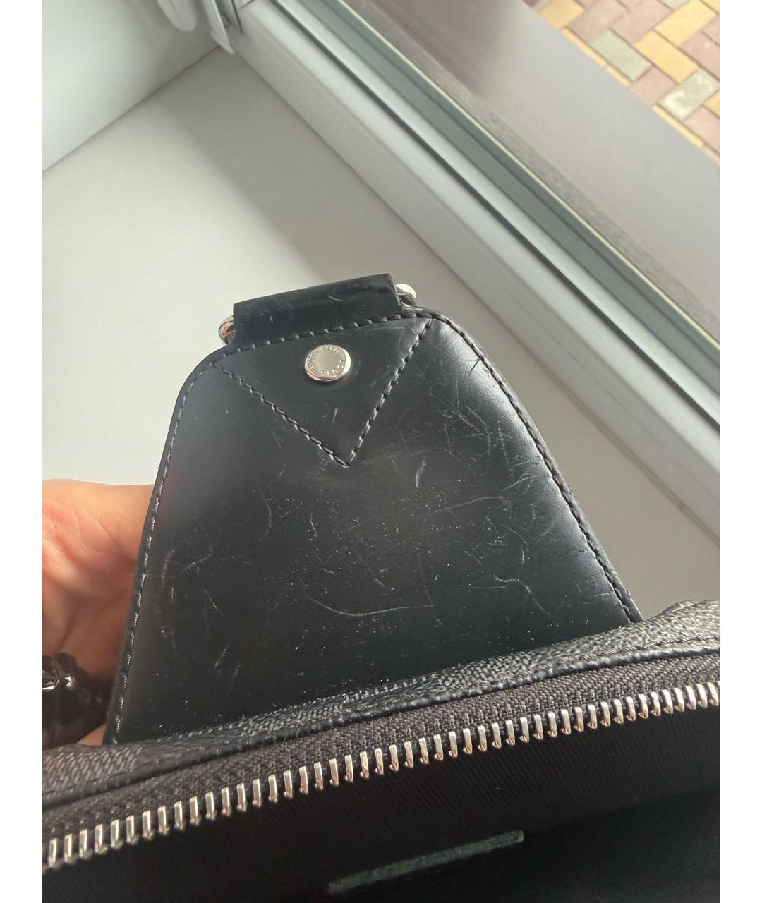LOUIS VUITTON Черная сумка на плечо из канвы, фото 3