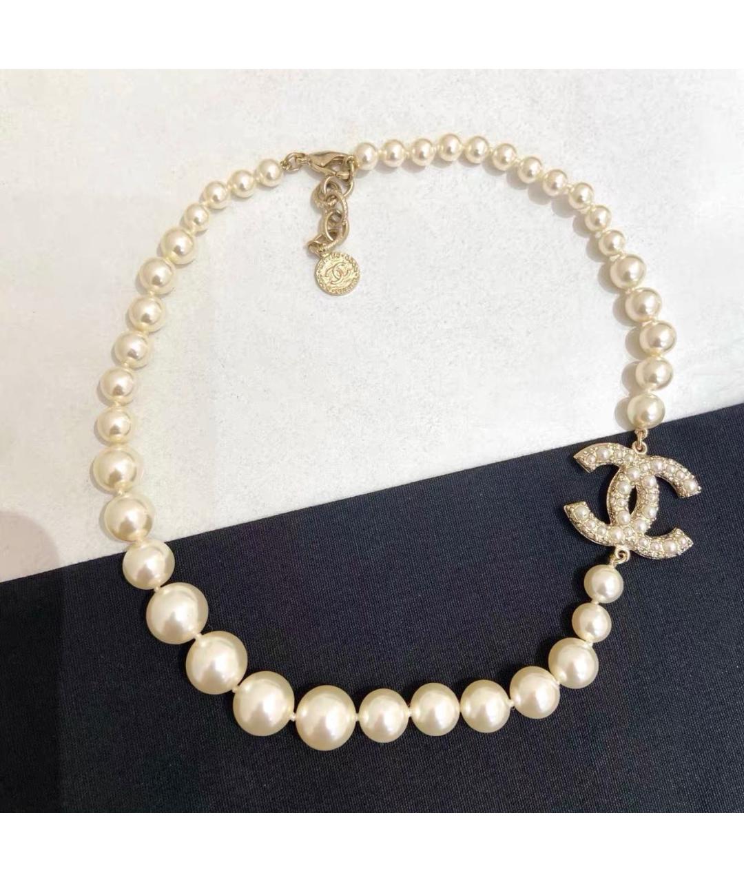 CHANEL Бежевый чокер, фото 6