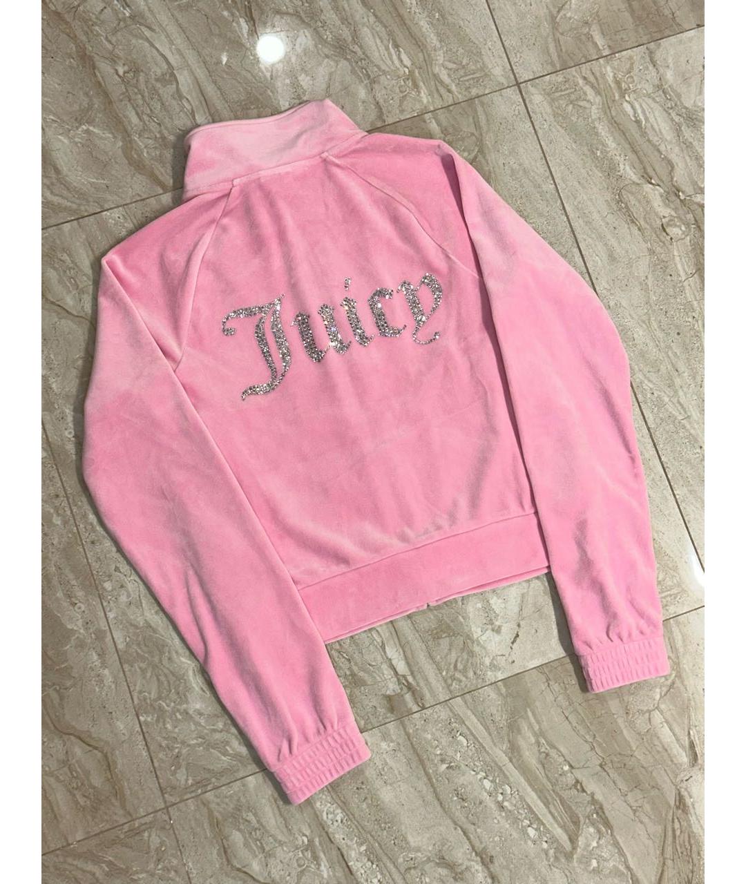 JUICY COUTURE Розовый велюровый спортивные костюмы, фото 5