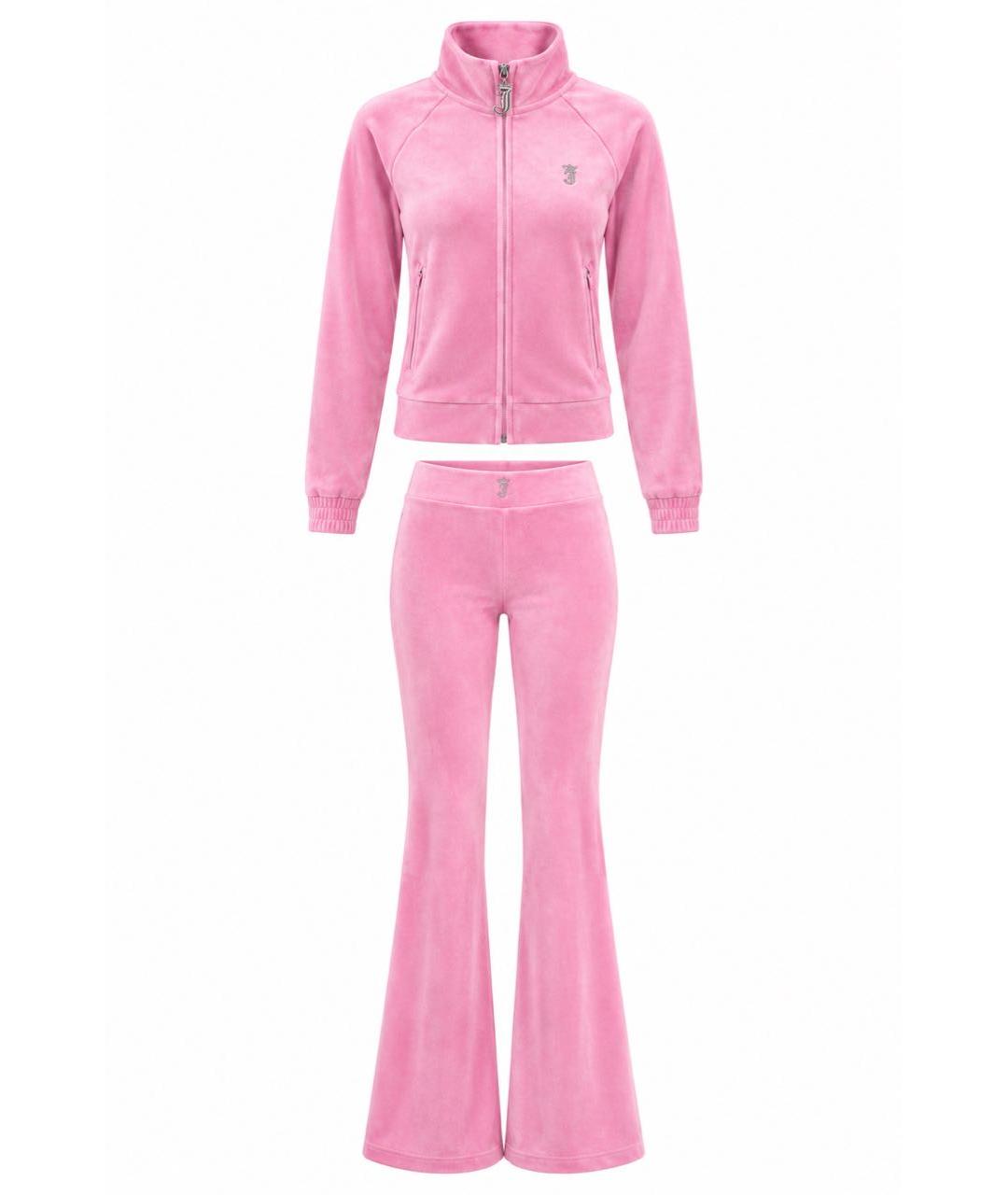 JUICY COUTURE Розовый велюровый спортивные костюмы, фото 1