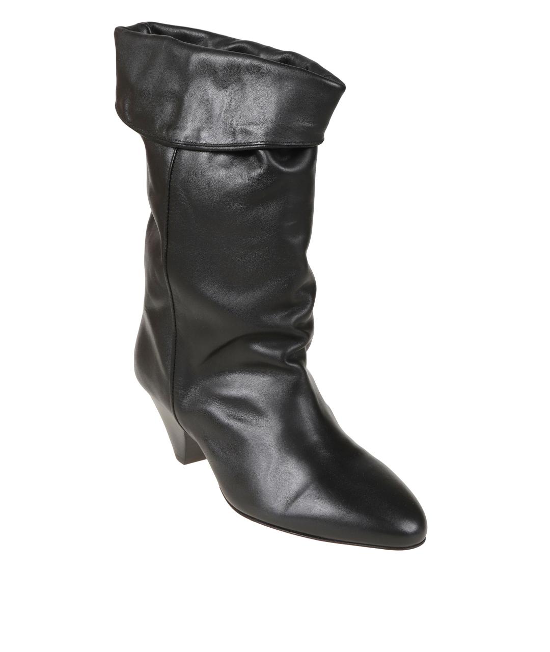 ISABEL MARANT Черные кожаные сапоги, фото 2