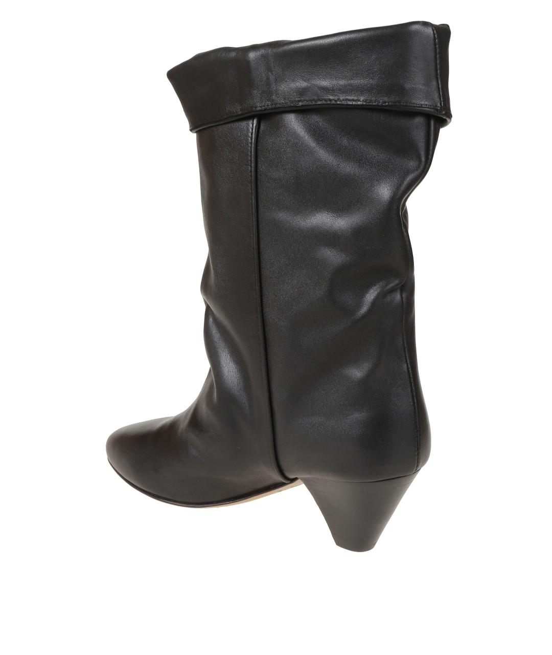 ISABEL MARANT Черные кожаные сапоги, фото 3