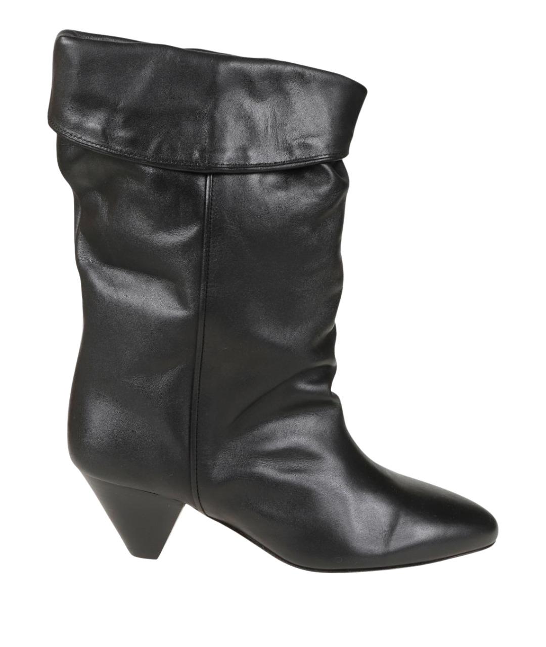 ISABEL MARANT Черные кожаные сапоги, фото 1