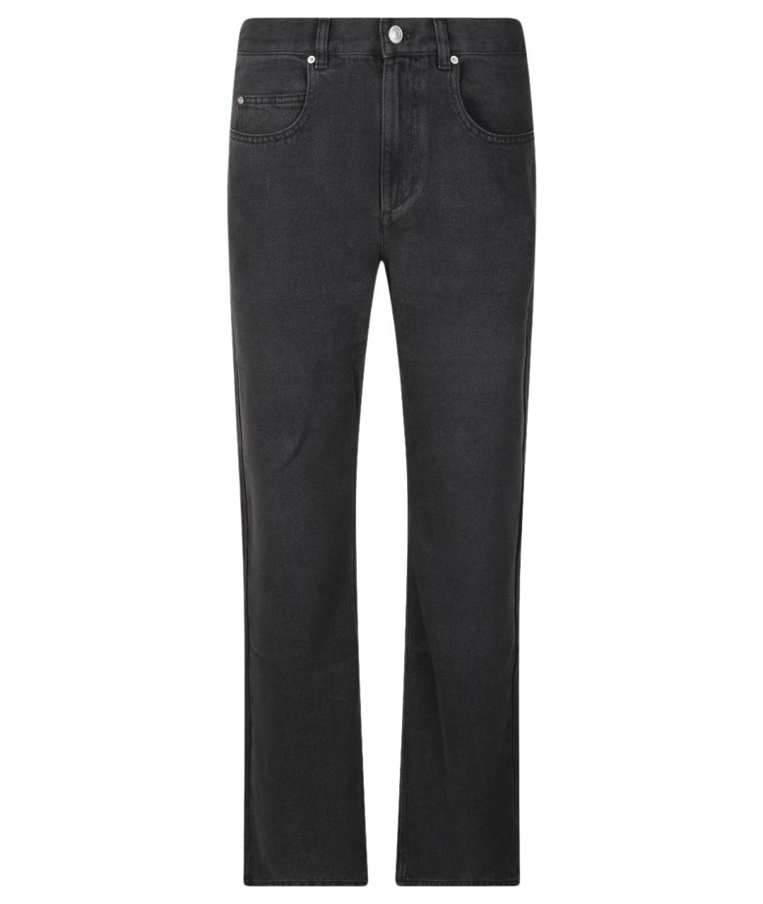 ISABEL MARANT Черные хлопковые прямые джинсы, фото 1