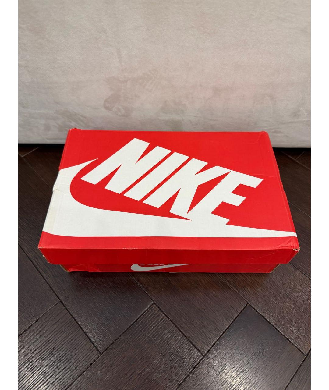 NIKE Зеленые кожаные низкие кроссовки / кеды, фото 6
