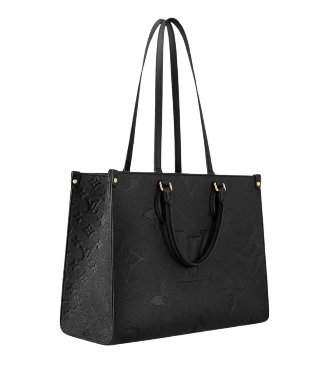 LOUIS VUITTON Черная кожаная сумка тоут, фото 1