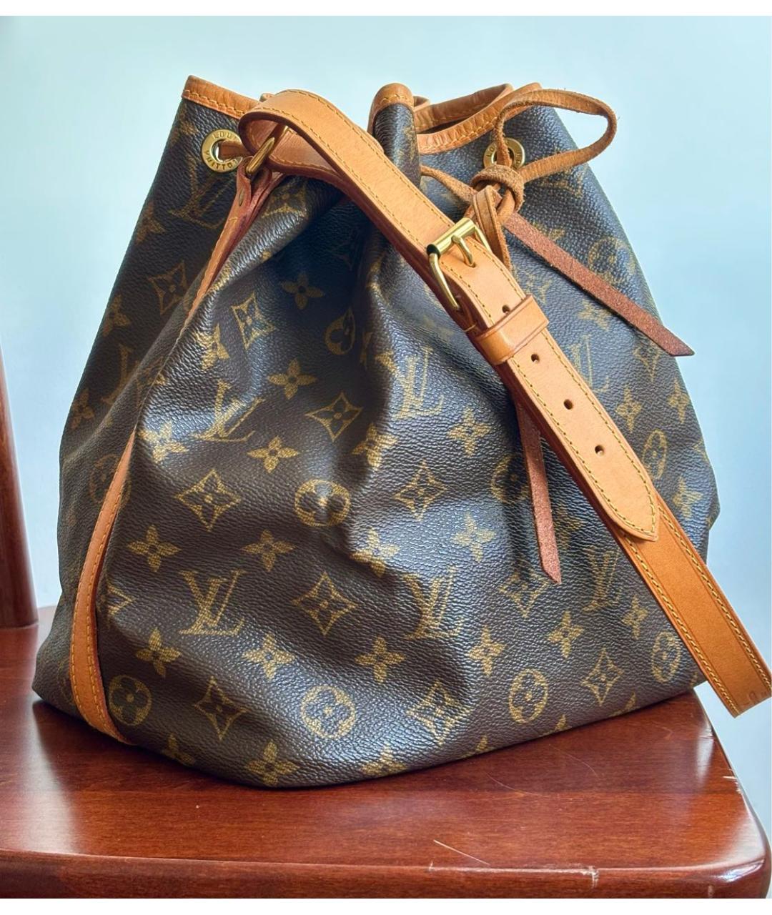 LOUIS VUITTON Коричневая сумка через плечо из канвы, фото 2