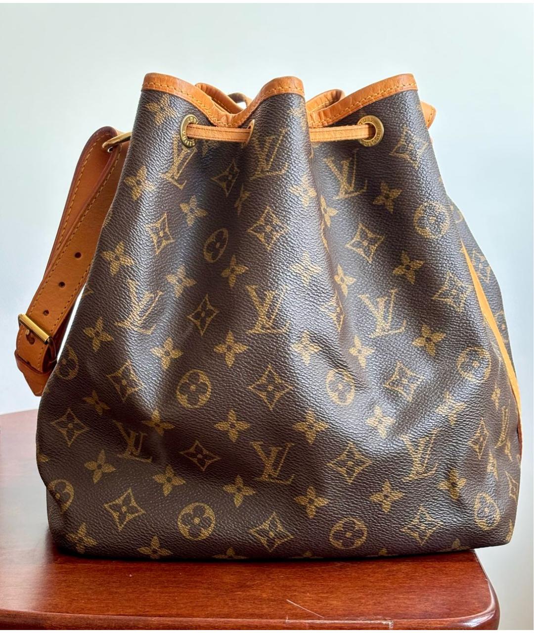 LOUIS VUITTON Коричневая сумка через плечо из канвы, фото 3