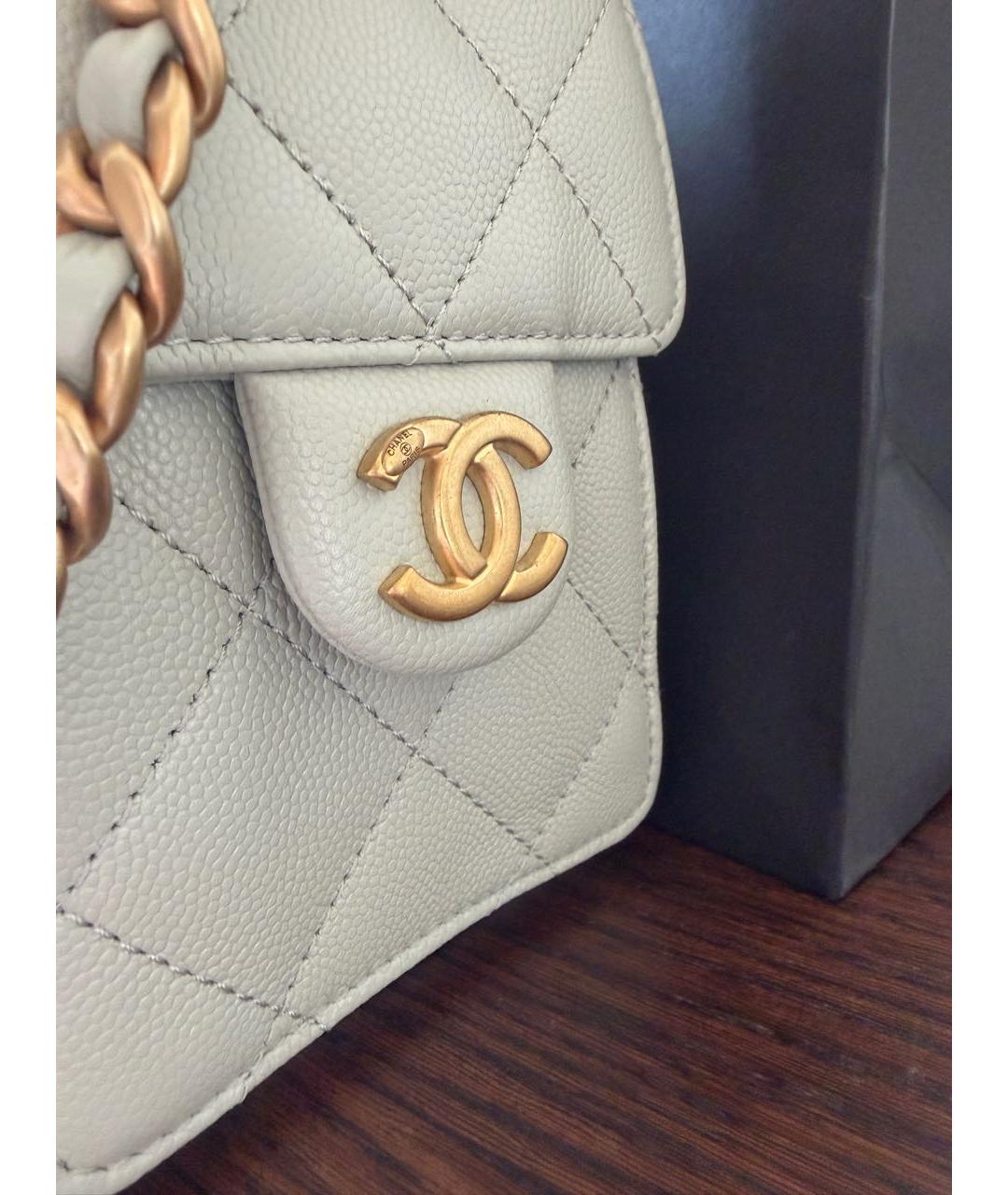 CHANEL Зеленая кожаная сумка через плечо, фото 4