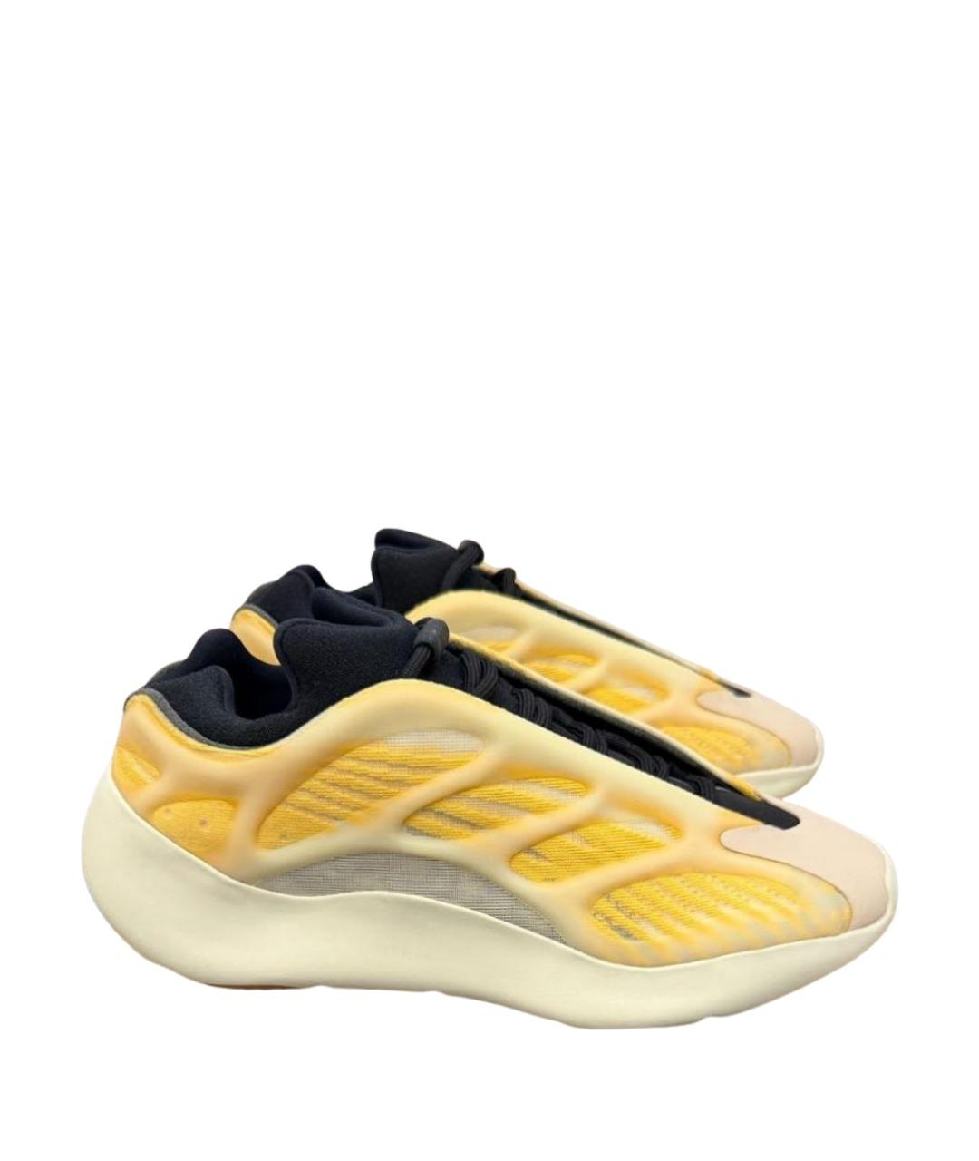 ADIDAS YEEZY Желтые синтетические низкие кроссовки / кеды, фото 1