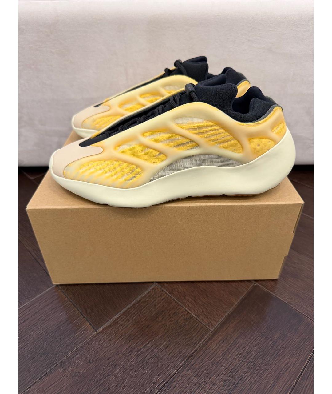 ADIDAS YEEZY Желтые синтетические низкие кроссовки / кеды, фото 8