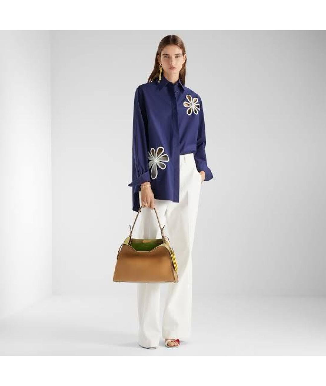 FENDI Бежевая кожаная сумка через плечо, фото 7