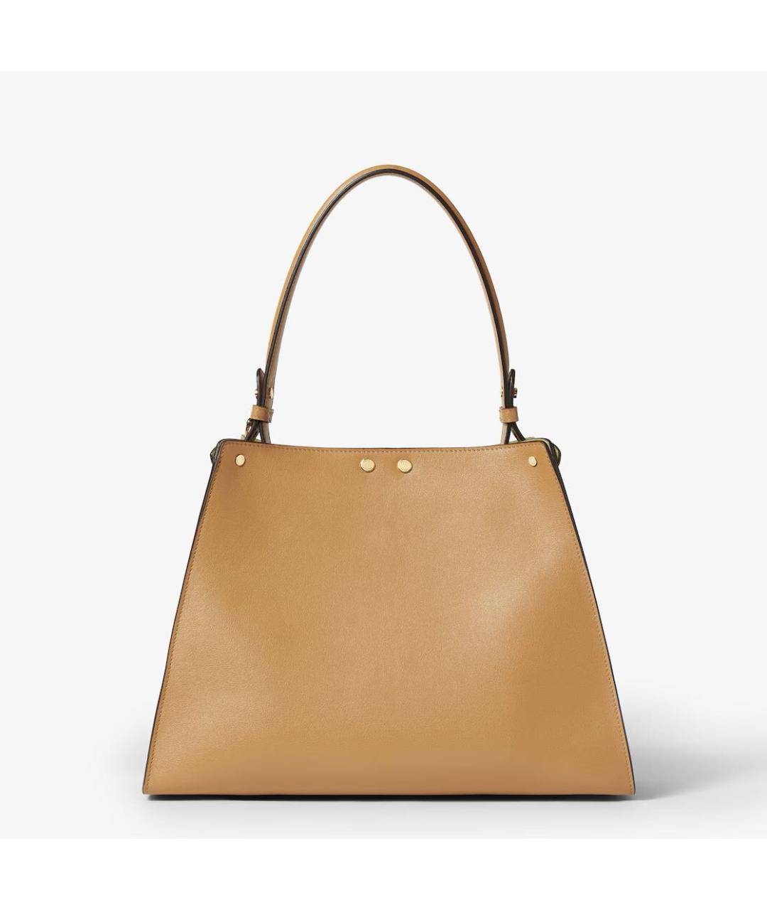 FENDI Бежевая кожаная сумка через плечо, фото 4