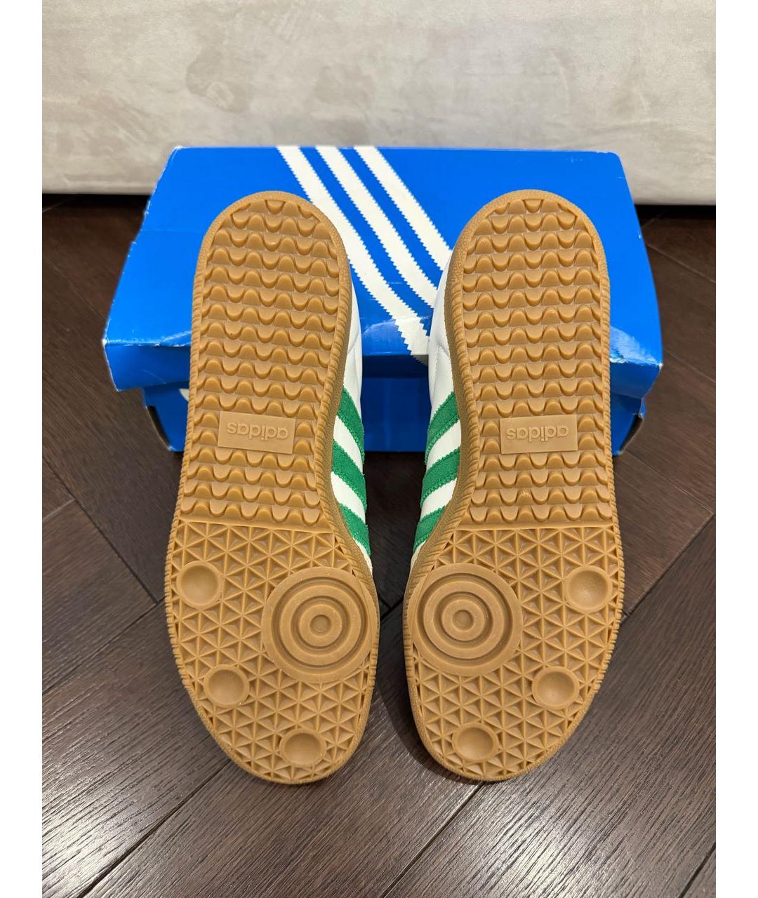 ADIDAS Белые кожаные низкие кроссовки / кеды, фото 5
