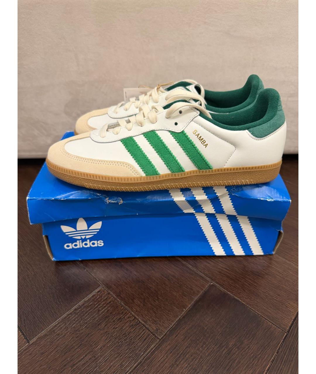 ADIDAS Белые кожаные низкие кроссовки / кеды, фото 8