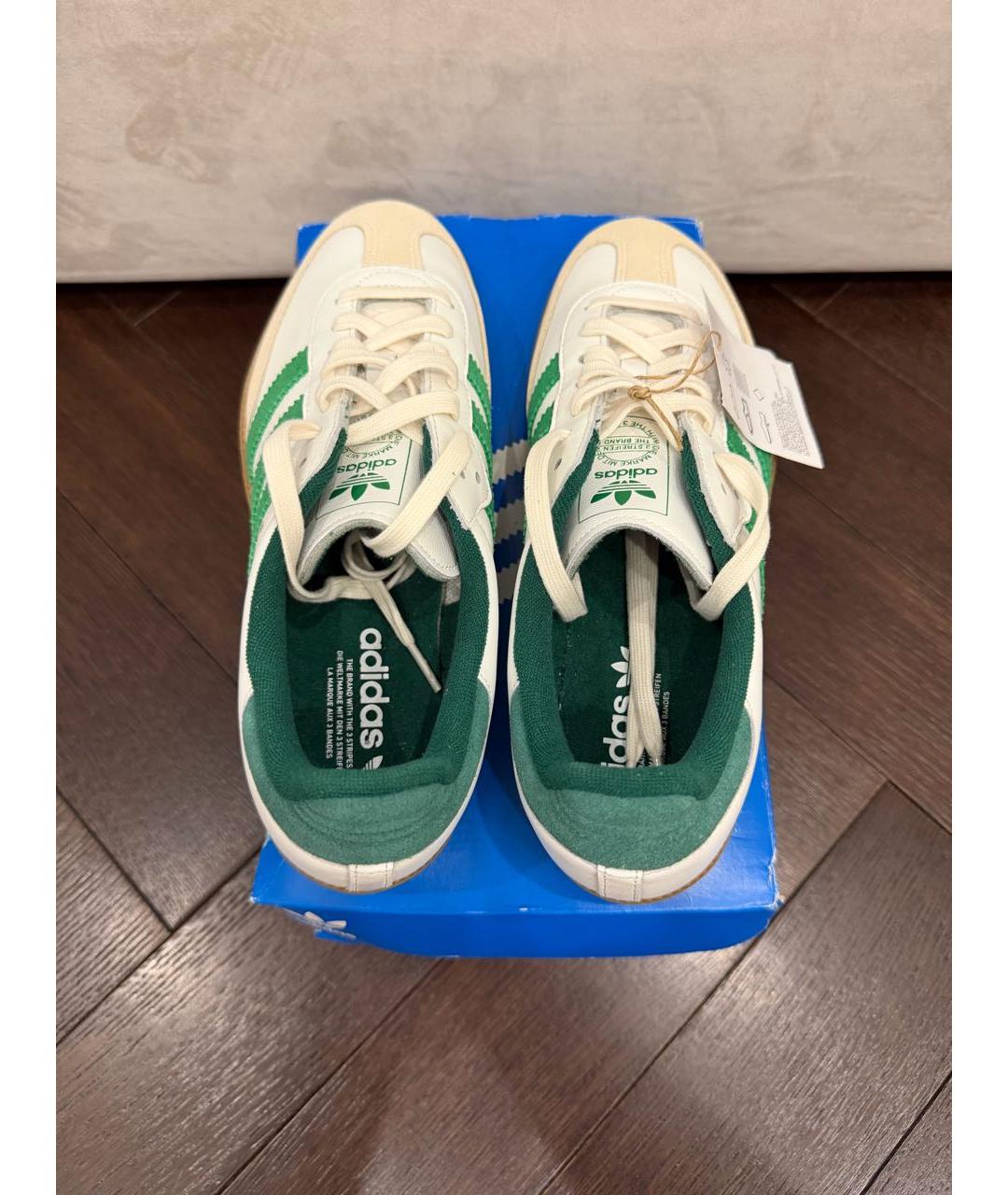 ADIDAS Белые кожаные низкие кроссовки / кеды, фото 2