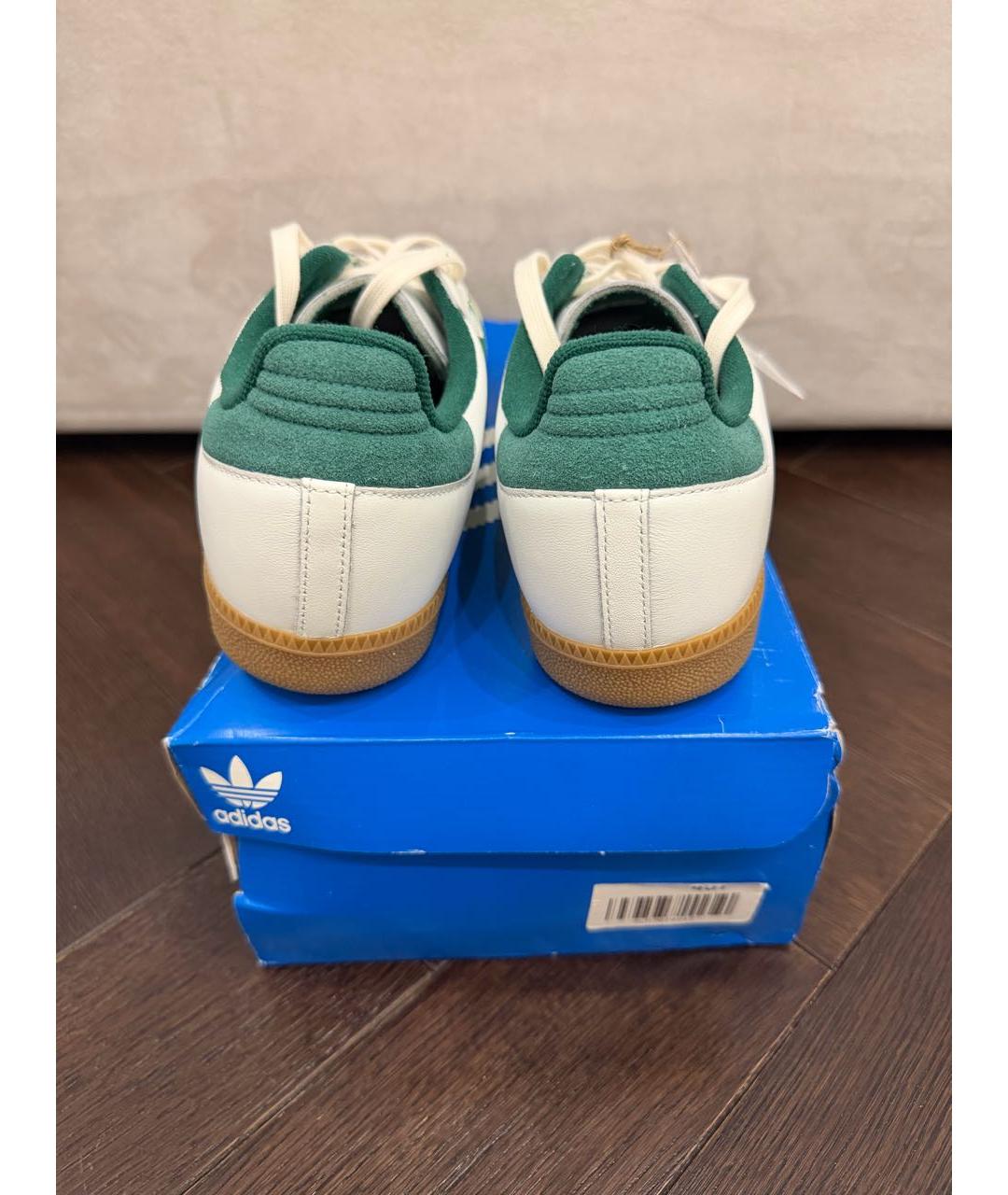 ADIDAS Белые кожаные низкие кроссовки / кеды, фото 3