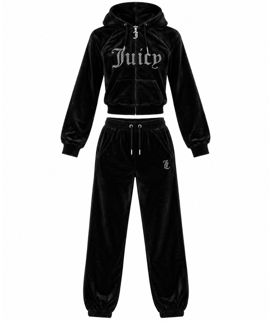 JUICY COUTURE Черный велюровый спортивные костюмы, фото 1