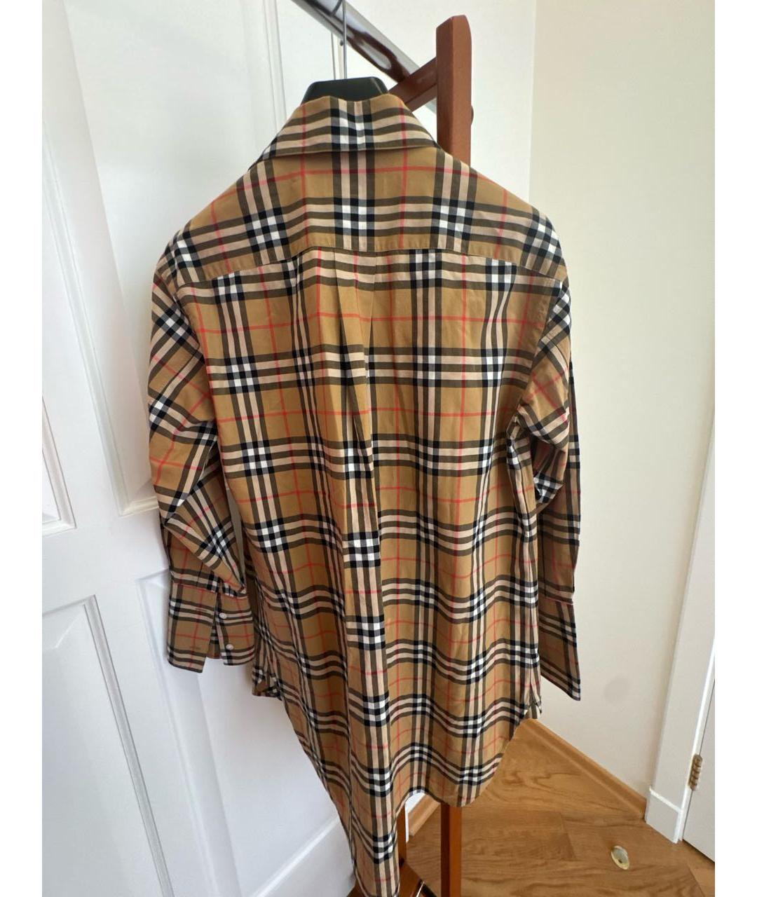 BURBERRY Коричневая хлопковая рубашка, фото 2