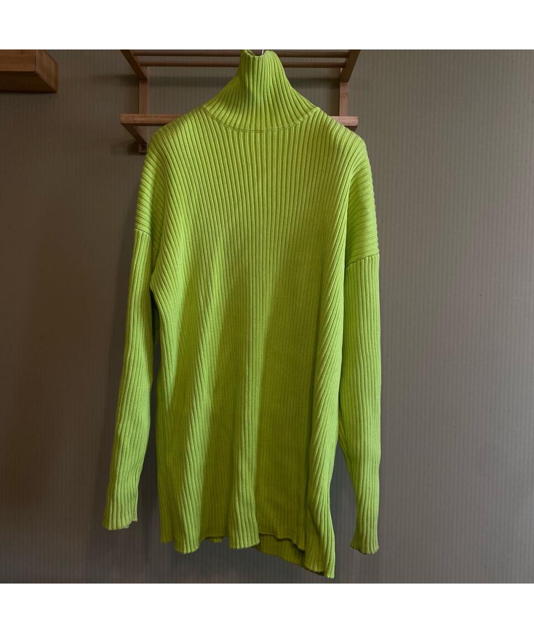 BALENCIAGA Салатовый хлопковый джемпер / свитер, фото 2