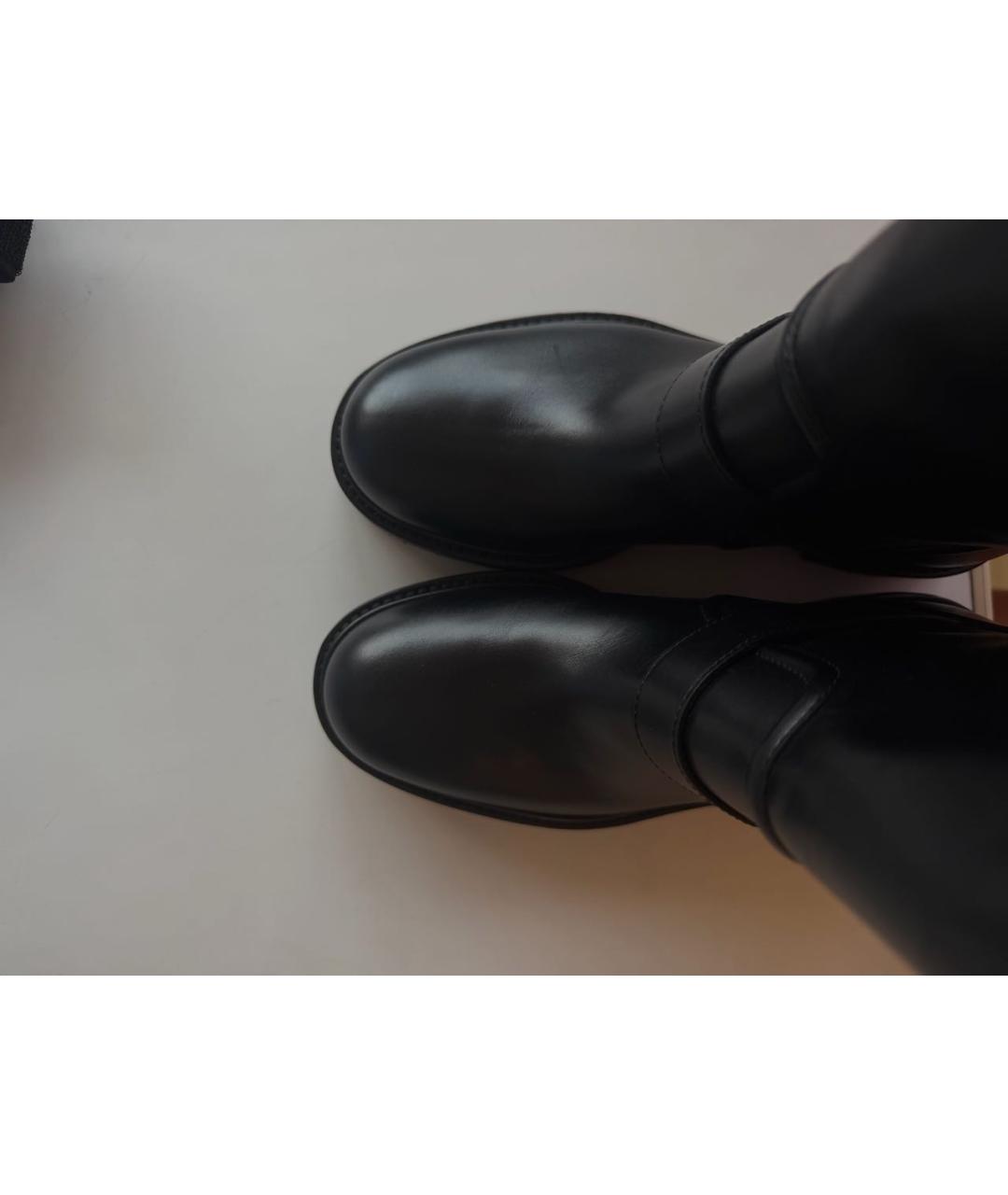 LOUIS VUITTON Черные кожаные сапоги, фото 3